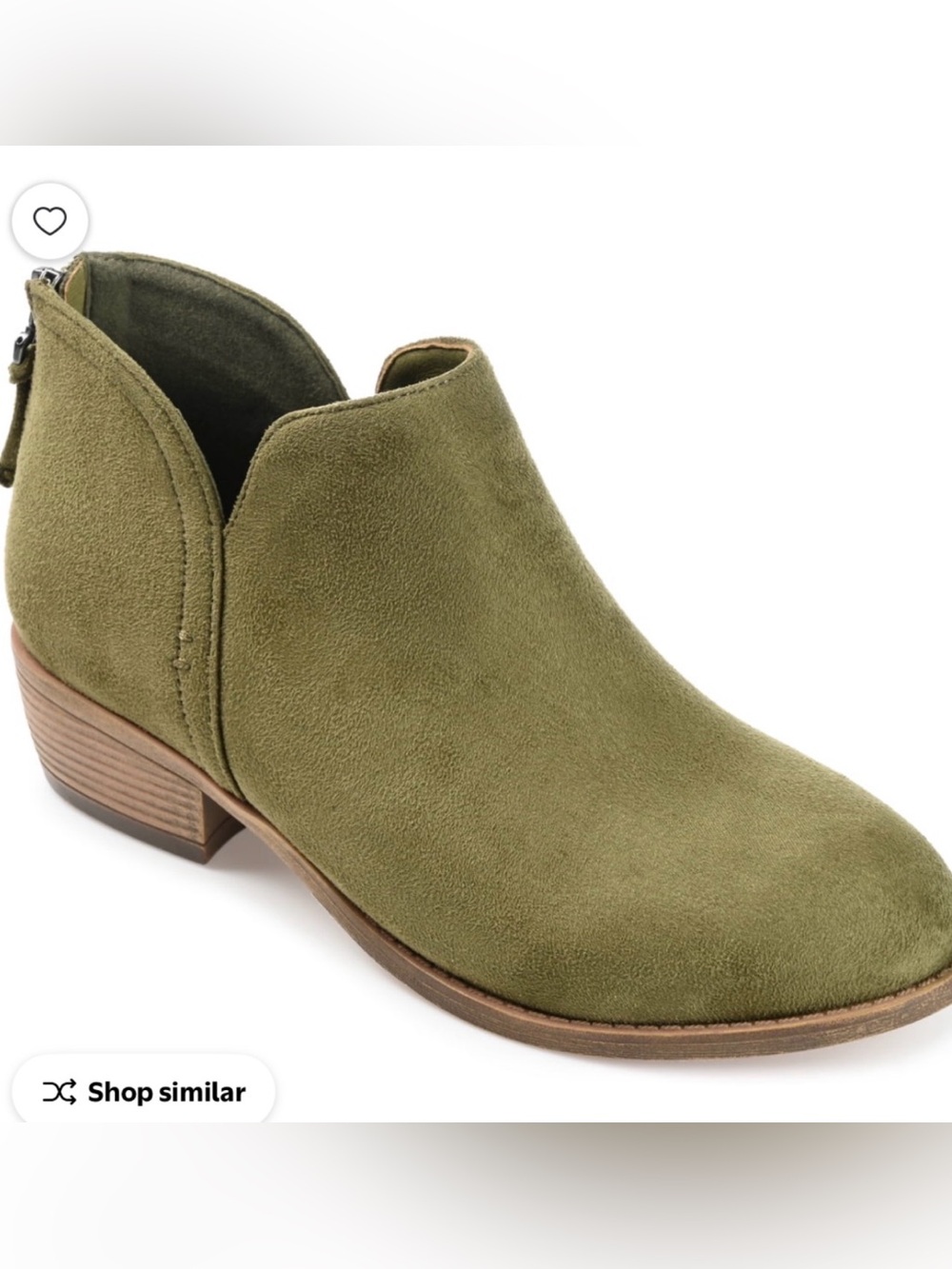 Journee Olive Green Livvy Ankle Boots‎ Size 8.5